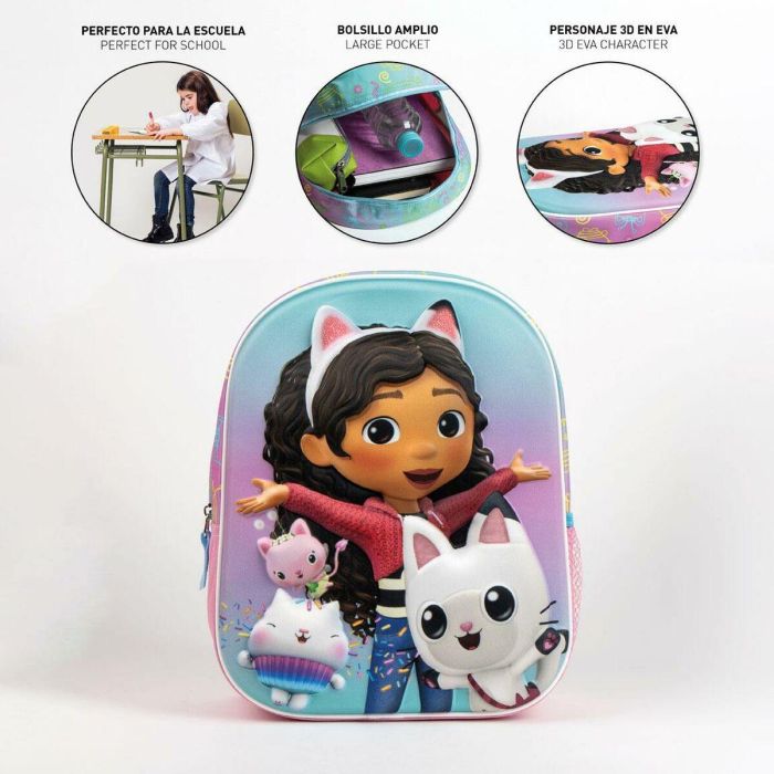 Mochila Escolar Gabby's Dollhouse Rosa 25 x 31 x 10 cm 5 Mochila Escolar Gabby's Dollhouse Rosa 25 x 31 x 10 cm 5