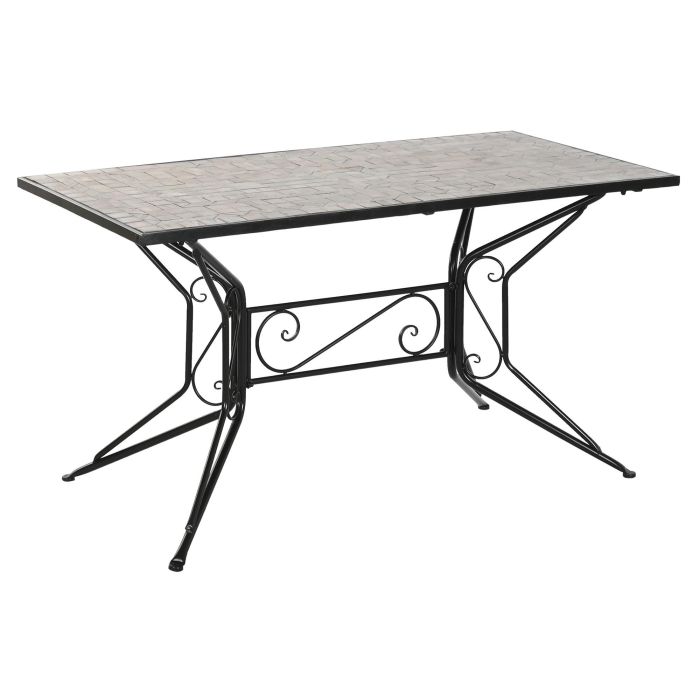 Mesa Comedor Terraza Y Jardin DKD Home Decor Multicolor Negro 70 x 75.5 x 140 cm 1 Mesa Comedor Terraza Y Jardin DKD Home Decor Multicolor Negro 70 x 75.5 x 140 cm 1