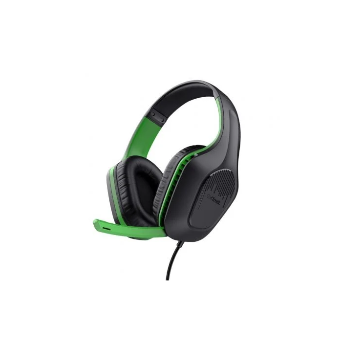 Trust Auriculares Gaming GXT 415X Zirox con Micrófono Diadema Ajustable Jack 3.5mm Verde-Negro 0 Trust Auriculares Gaming GXT 415X Zirox con Micrófono Diadema Ajustable Jack 3.5mm Verde-Negro 0