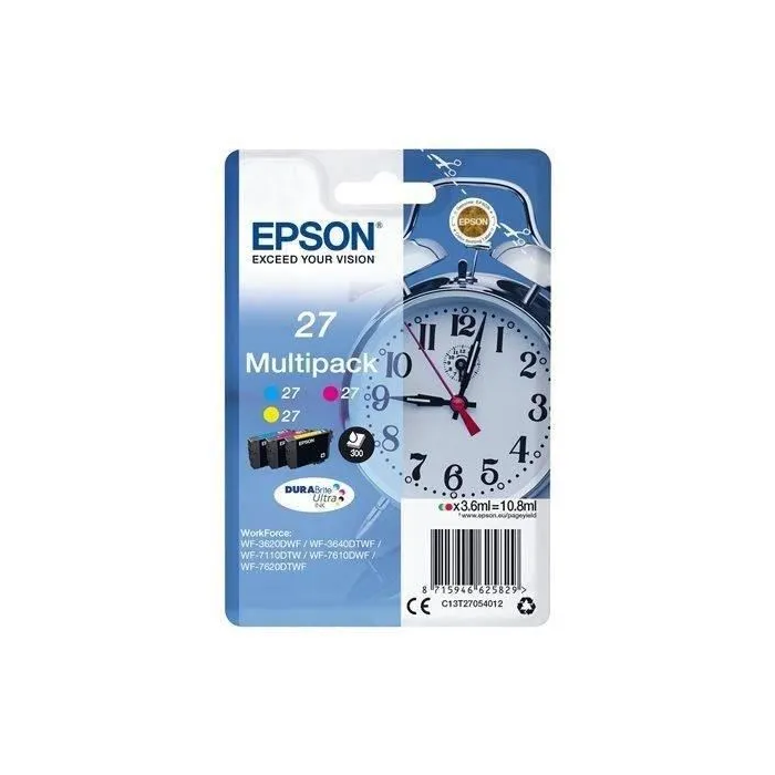 Epson WorkForce WF-3000 y WF-7000 Multipack nº27 Pack-3 Colores Epson WorkForce WF-3000 y WF-7000 Multipack nº27 Pack-3 Colores