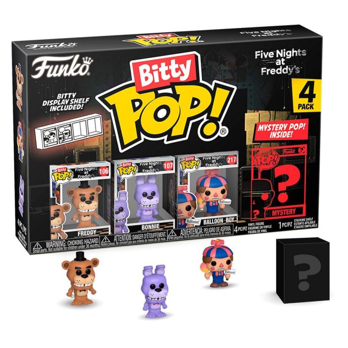 Blister 4 figuras Bitty POP Five Nights at Freddys Freddy 1