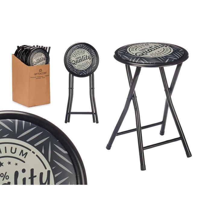 Taburete Plegable Pvc Mate Patas Negras Quality Giftdecor 30X69CM (10 Unidades) Taburete Plegable Pvc Mate Patas Negras Quality Giftdecor 30X69CM (10 Unidades)