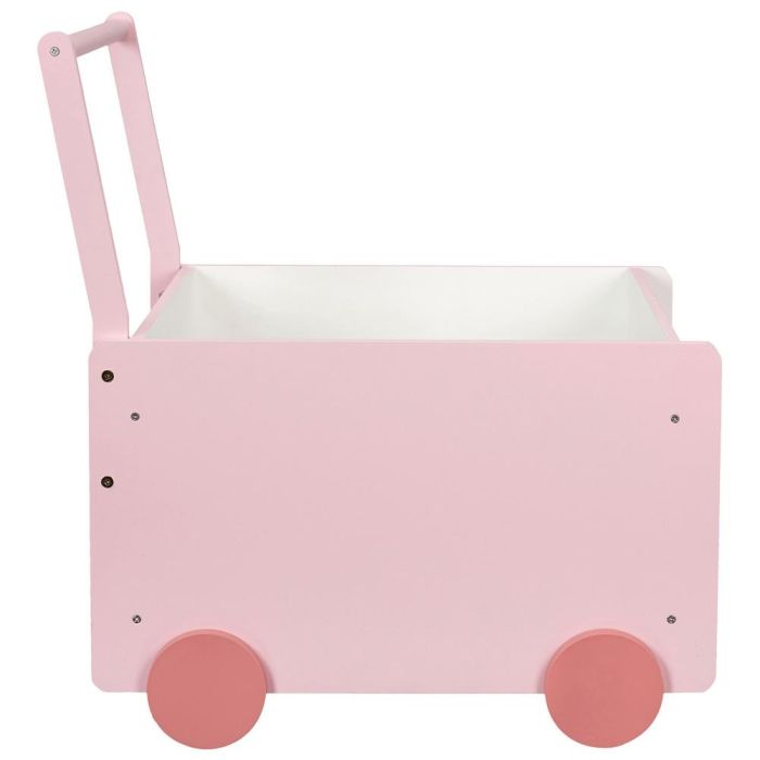 Home Deco Kids Carro Almacenar Infantil Rosa para Niños con Ruedas Decorativas 35x47 cm 2