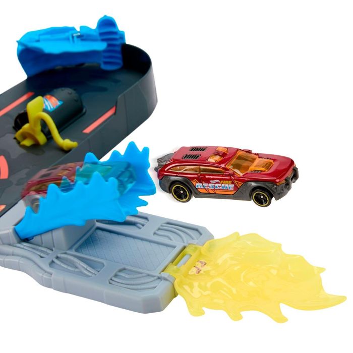 Hot Wheels Estación De Bomberos JHL95 Juego de Coches de Juguete con Camión a Escala 1:64, Accesorios y Acciones Divertidas, +4 Años 4