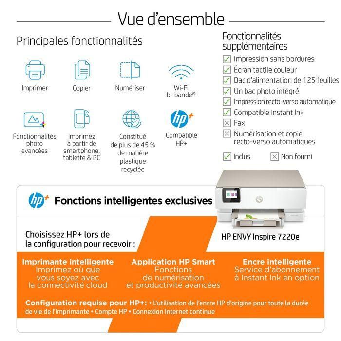 HP 242P6B V2 Impresora Multifunción Envy Inspire 7220e WiFi Doble Banda, Dúplex Automático, Imprime Escanea Copia, Color Blanca 15