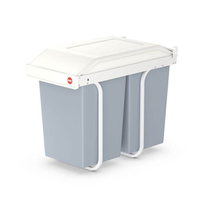 Cubo de basura Hailo Multi-Box duo L Blanco Gris Crema Acero Plástico 2 cajones 14 L Integrable (2 Unidades) 14 Cubo de basura Hailo Multi-Box duo L Blanco Gris Crema Acero Plástico 2 cajones 14 L Integrable (2 Unidades) 14