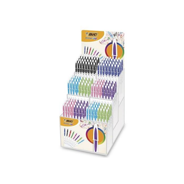 Boligrafo Bic Cristal Up 1.2 Mm Surtido Expositor De 180 40X 949879 Cristal Up Azul 40X 949880 Cristal Up Negro 100X 950446 Cristal Up Surtido   1X Regalo Triangulo Señalizacion Luminosa