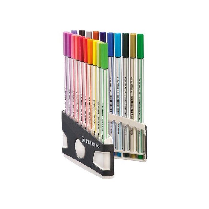 Rotulador Fibra Stabilo Pen Brush Arty Line Punta Pincel Color Parade De 20