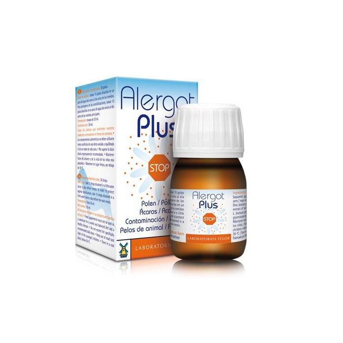 TEGOR Alergot Plus Gotero 30ml para Alergias con Ovogenat B mina, Helichrysum italicum y Grosellero negro