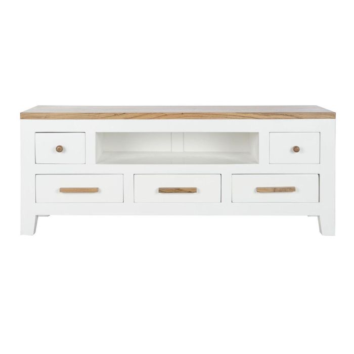 Mueble de TV DKD Home Decor Blanco Marrón Acacia Madera de mango 125 x 40 x 50 cm 3