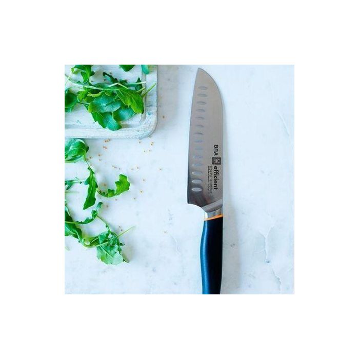 Cuchillo Santoku BRA A198003 Negro Gris Acero Inoxidable 2