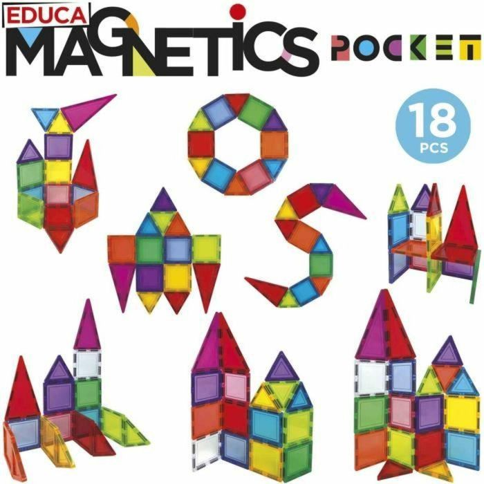 EDUCA EDU8412668202719 Estuche Magnético Juego de Construcción 18 Bloques Magnéticos, 2 Animales, 8 Cartas – 3+ Años 4 EDUCA EDU8412668202719 Estuche Magnético Juego de Construcción 18 Bloques Magnéticos, 2 Animales, 8 Cartas – 3+ Años 4