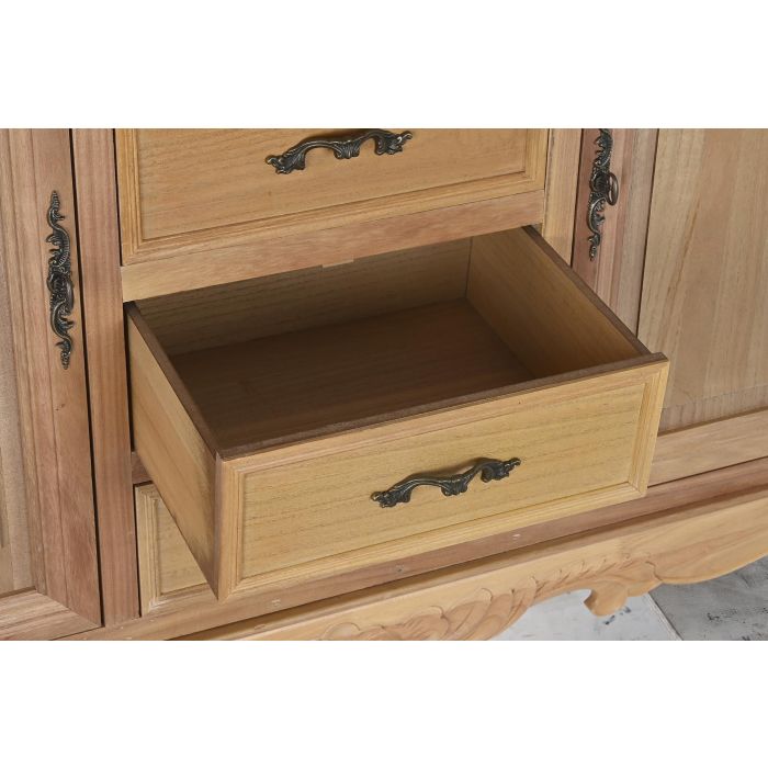DKD Home Decor Vitrina Romántica de Abeto y MDF Natural con 4 Cajones, 2 Puertas y 3 Estantes 124,5x39x201,8 cm 8 DKD Home Decor Vitrina Romántica de Abeto y MDF Natural con 4 Cajones, 2 Puertas y 3 Estantes 124,5x39x201,8 cm 8