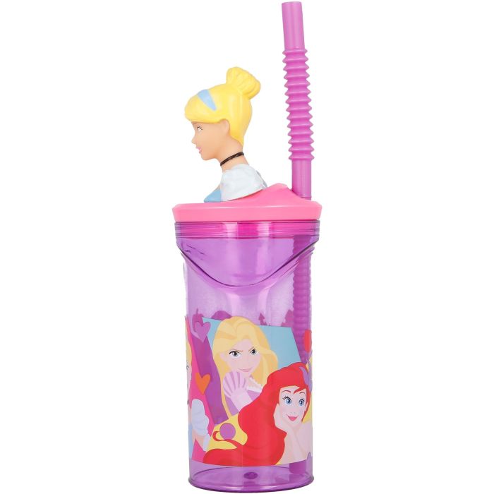 Disney Vaso con Pajita 360 mL Figura 3D Principesse CZ11334 3 Disney Vaso con Pajita 360 mL Figura 3D Principesse CZ11334 3