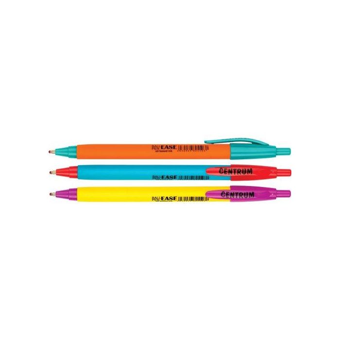 Boligrafo Centrum Retractil Ease Tinta Azul Colores Surtidos (Set de 36)