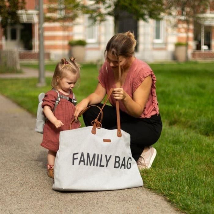 Bolso cambiador - CHILDHOME - Bolso familiar - Lona - Gris 4 Bolso cambiador - CHILDHOME - Bolso familiar - Lona - Gris 4