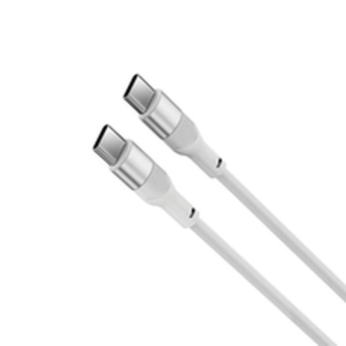 Cable USB KSIX Blanco 1 m 2