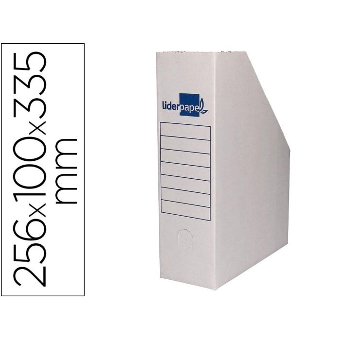 Revistero Liderpapel Ecouse Carton 100% Reciclado Color Blanco 256x100x335 mm