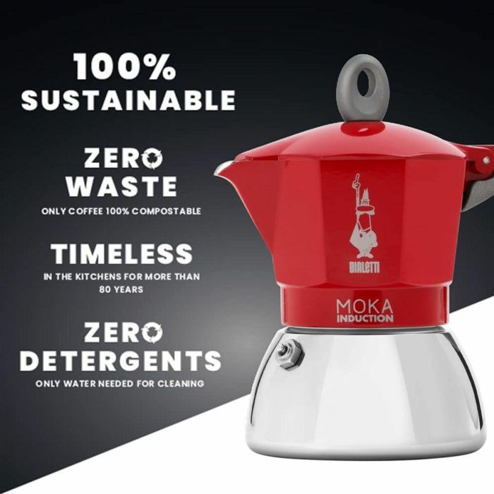 Cafetera Italiana Bialetti 0006944/NP Rojo Metal Aluminio 150 ml 3 Cafetera Italiana Bialetti 0006944/NP Rojo Metal Aluminio 150 ml 3
