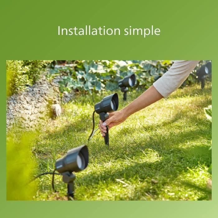 Pack de 3 focos de exterior PHILIPS GardenLink, 24W, 2700K, IP44 4 Pack de 3 focos de exterior PHILIPS GardenLink, 24W, 2700K, IP44 4