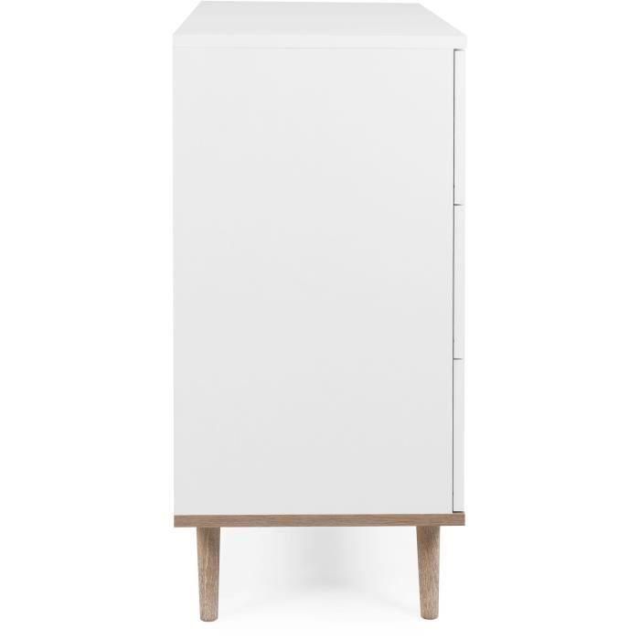 Göteborg Cofras de cajones - 3 cajones - Decoración de roble de Sonoma blanco - Escandinavo - L 79.8 x D 40 x H 86.5 cm 4 Göteborg Cofras de cajones - 3 cajones - Decoración de roble de Sonoma blanco - Escandinavo - L 79.8 x D 40 x H 86.5 cm 4