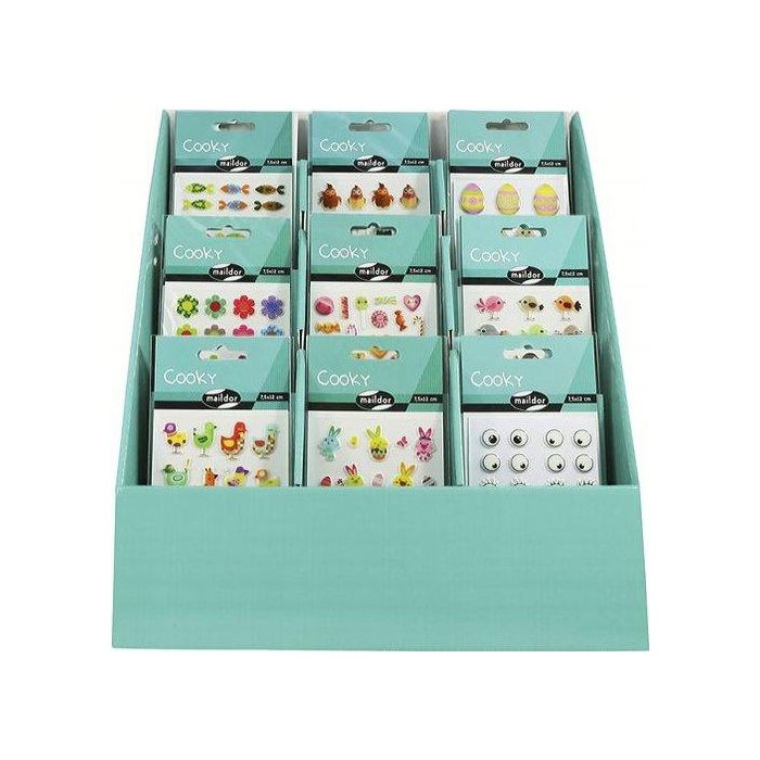 Stickers Maildor Cooky Pascua Expositor De 90