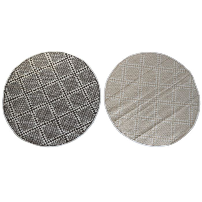 DKD Home Decor Alfombra Marron Beige 150 x 150 cm (6 Unidades)