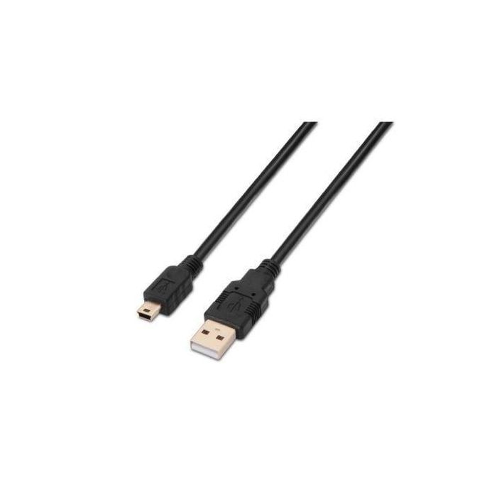 AISENS - CABLE USB 2.0, TIPO A/M-MINI B/M, NEGRO, 0.5M AISENS - CABLE USB 2.0, TIPO A/M-MINI B/M, NEGRO, 0.5M