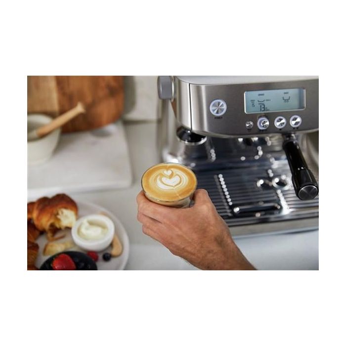Sage Cafetera Espresso Manual con Molinillo Barista, 3 Segundos, Acero Inoxidable 9