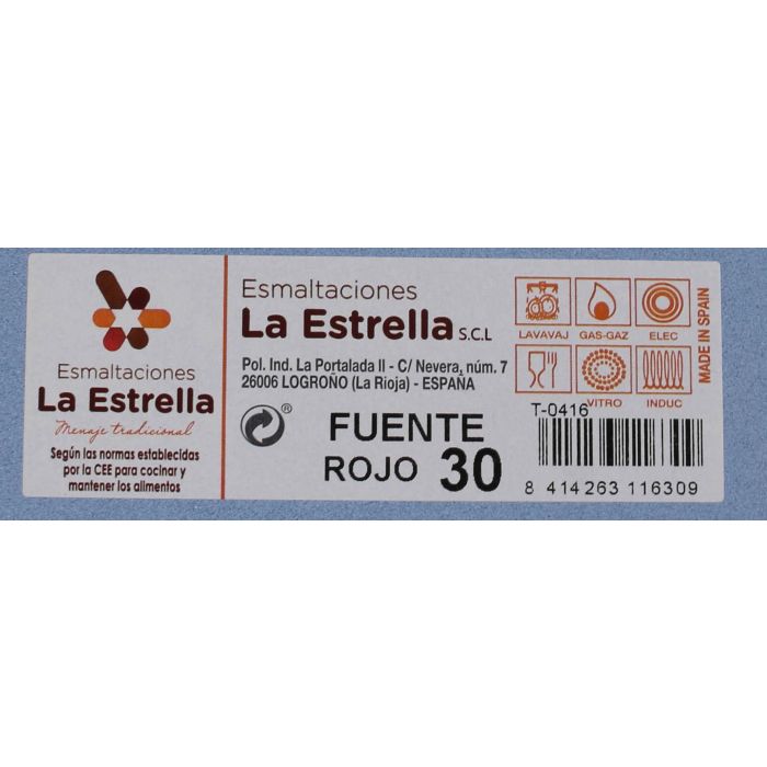 Fuente roja 30 cm - La Estrella (6 Unidades) 1 Fuente roja 30 cm - La Estrella (6 Unidades) 1