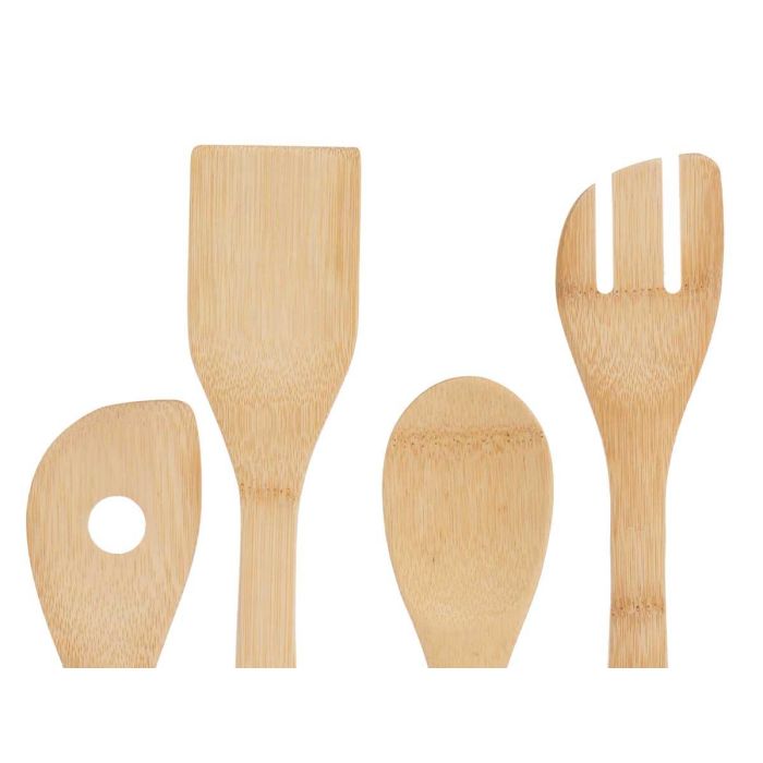 Soporte para 5 utensilios de bambú Kinvara 8x32x8 cm (12 Unidades) 3 Soporte para 5 utensilios de bambú Kinvara 8x32x8 cm (12 Unidades) 3