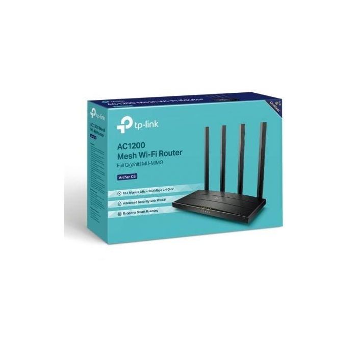 TP-Link Archer C6 Router Inalámbrico Doble Banda (2,4 GHz / 5 GHz) Wi-Fi 5 (802.11ac) 867 Mbps Ethernet Rápido Blanco 3 TP-Link Archer C6 Router Inalámbrico Doble Banda (2,4 GHz / 5 GHz) Wi-Fi 5 (802.11ac) 867 Mbps Ethernet Rápido Blanco 3