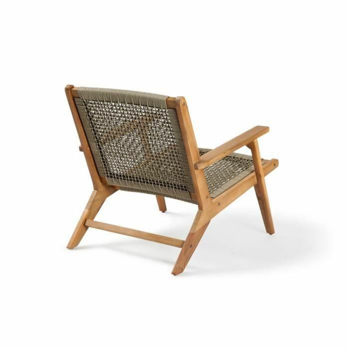 Sillón bajo en madera FSC Acacia y resina trenzada - 1 persona - Merida - Verde oliva 4 Sillón bajo en madera FSC Acacia y resina trenzada - 1 persona - Merida - Verde oliva 4