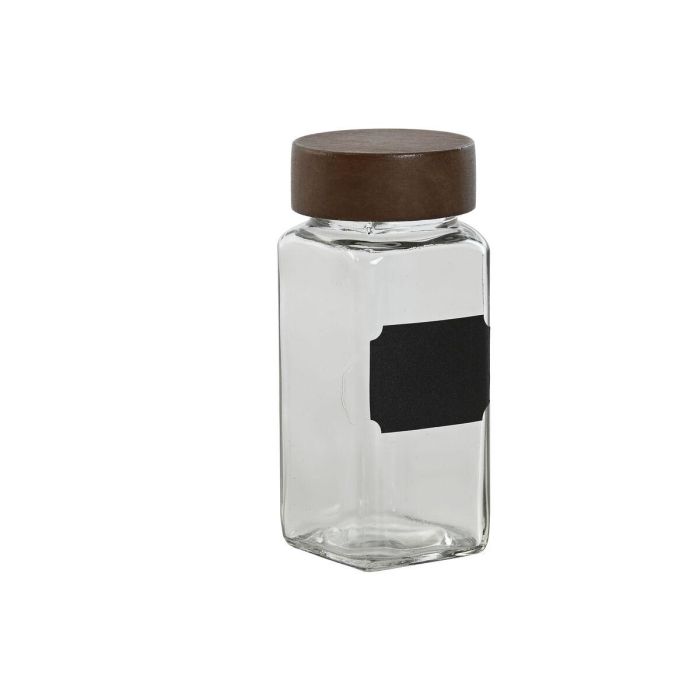 Especiero Basicos DKD Home Decor Transparente Natural 16.5 x 13 x 20.5 cm Set de 12 1