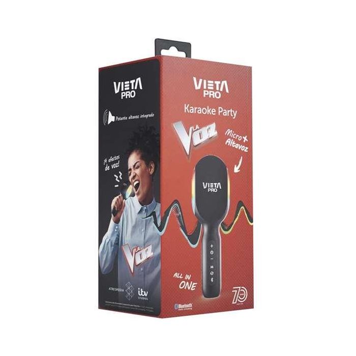 Microfono bluetooth karaoke party la voz. potente altavoz integrado entrada usb 10 horas de bateria con efectos luz y sonido. 23x9,3x0.,6 cm Microfono bluetooth karaoke party la voz. potente altavoz integrado entrada usb 10 horas de bateria con efectos luz y sonido. 23x9,3x0.,6 cm