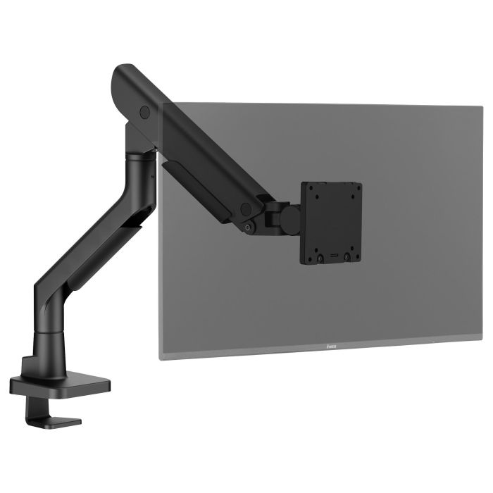 Iiyama Soporte de monitor articulado con gas para escritorio, VESA 100x100, peso 27 kg, rango 17-49", ajuste de altura, inclinación, giro 360°, negro 4