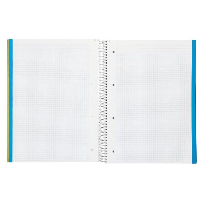 Cuaderno Espiral Liderpapel A4 Micro Jolly Tapa Forrada 140H 75 gr Cuadro 5 mm 5 Bandas4 Taladros Color Amarillo 6