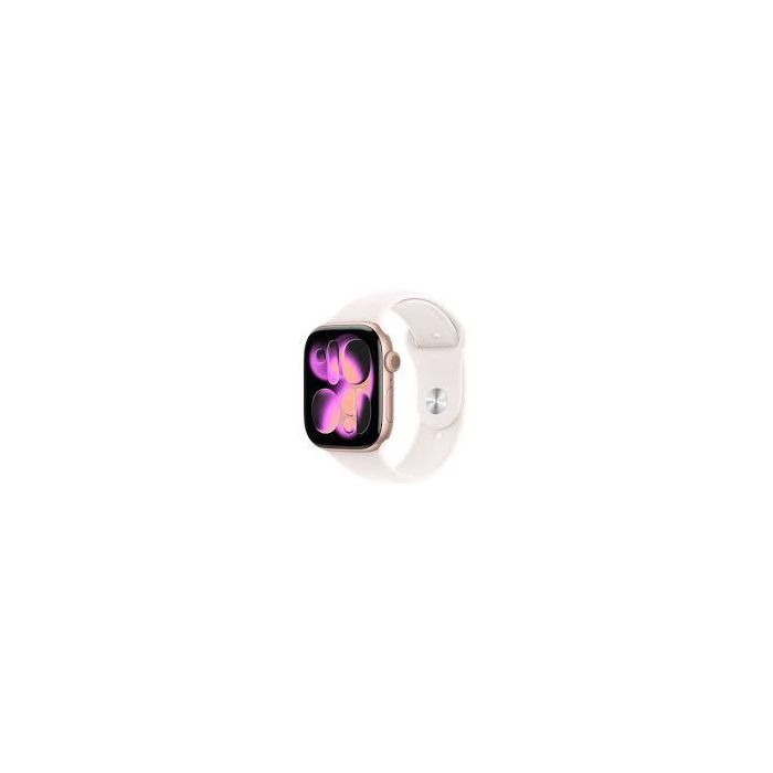 Apple Watch Series 11 GPS 46mm Rose Gold Aluminium Case with Light Blush Sport Band M/L MEV74WF