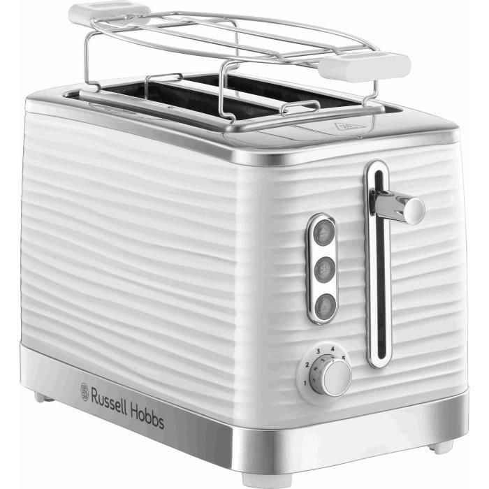 Russell Hobbs Tostador Inspire 24370-56 Blanco - Función Levantar y Ver, Pan Congelado, Calientapanecillos, 1480W Russell Hobbs Tostador Inspire 24370-56 Blanco - Función Levantar y Ver, Pan Congelado, Calientapanecillos, 1480W