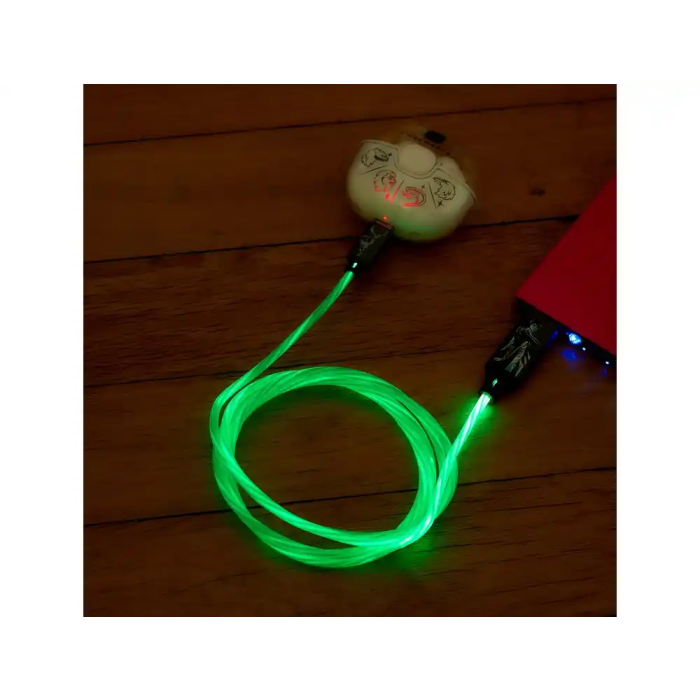 Wondee Cable USB a USB-C Iluminado Harry Potter Patronus 1.2 m para Carga Rápida y Sincronización de Datos