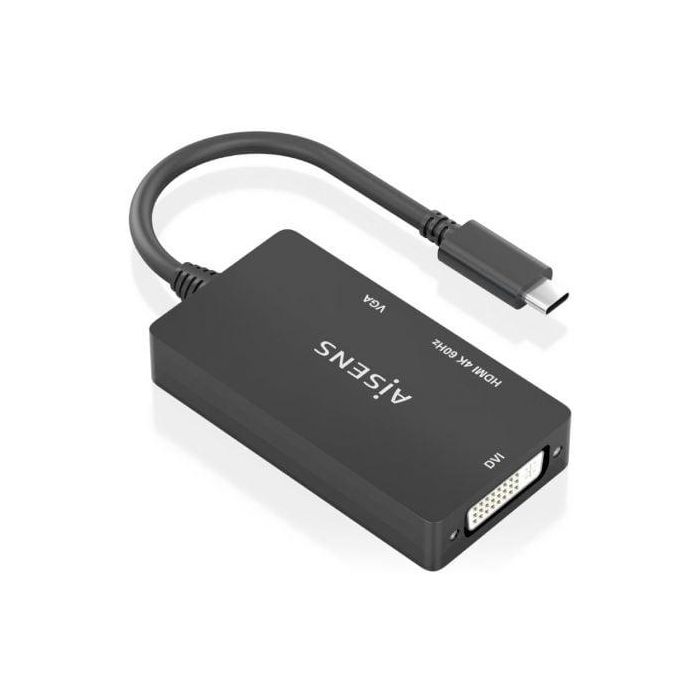 Conversor HDMI Aisens A109-0954/ USB Tipo-C Macho - DVI/HDMI/VGA Hembra/ 15cm/ Negro 1 Conversor HDMI Aisens A109-0954/ USB Tipo-C Macho - DVI/HDMI/VGA Hembra/ 15cm/ Negro 1