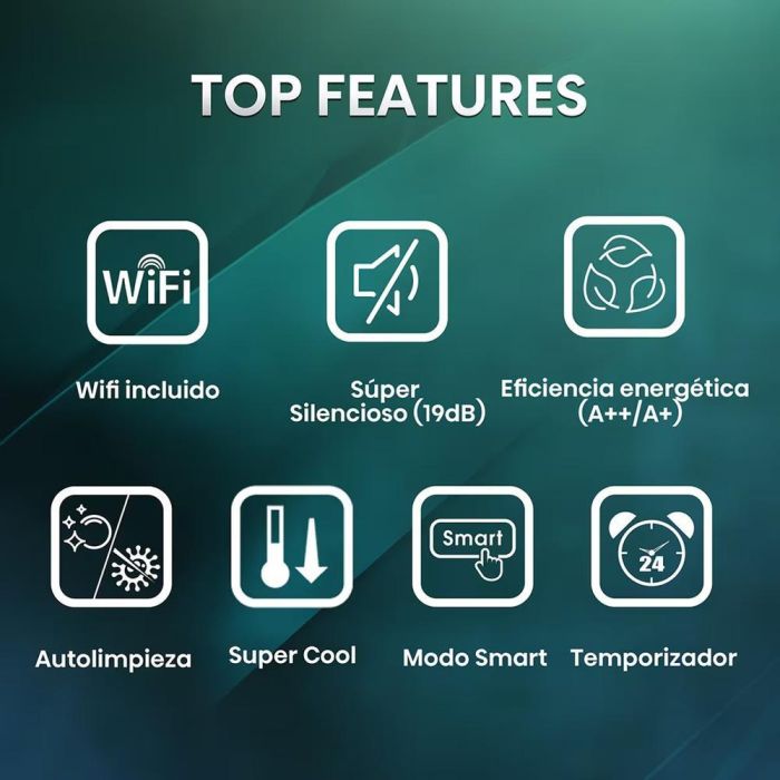Hisense Aire Acondicionado Split 1x1 Inverter con Wifi, Smart Mode, I Feel, 2236 Frig/h, 40 dB 3 Hisense Aire Acondicionado Split 1x1 Inverter con Wifi, Smart Mode, I Feel, 2236 Frig/h, 40 dB 3
