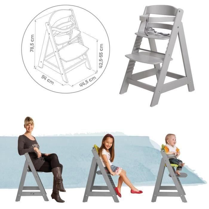 Trona ajustable Sit Up III de madera - ROBA - Regulable en altura - Taupe 3 Trona ajustable Sit Up III de madera - ROBA - Regulable en altura - Taupe 3