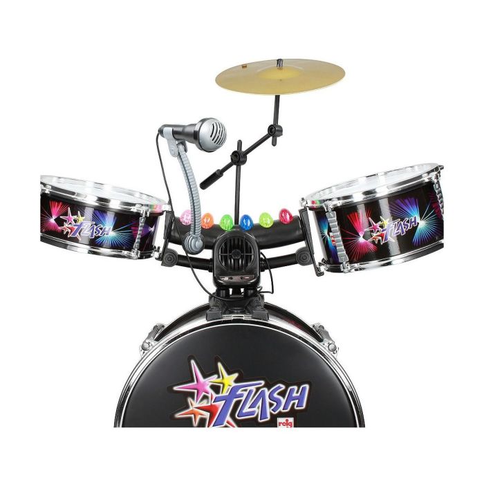 Reig Batería Infantil Completa 'Flash' de Plástico con Luces y Sonidos, Set de Percusión para Niños 4+ Años, 77x75x53 cm 2 Reig Batería Infantil Completa 'Flash' de Plástico con Luces y Sonidos, Set de Percusión para Niños 4+ Años, 77x75x53 cm 2