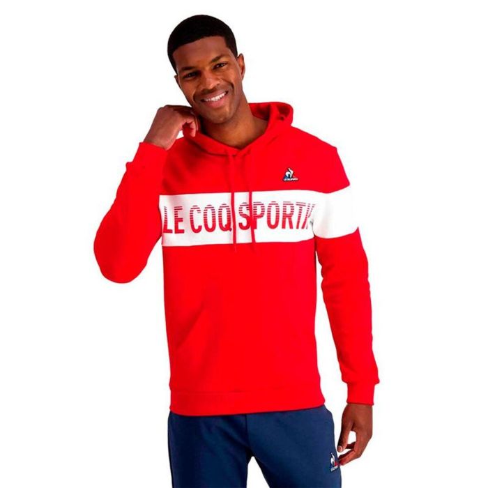Sudadera con Capucha Unisex Le coq sportif Bah N°1 Rojo 2 Sudadera con Capucha Unisex Le coq sportif Bah N°1 Rojo 2