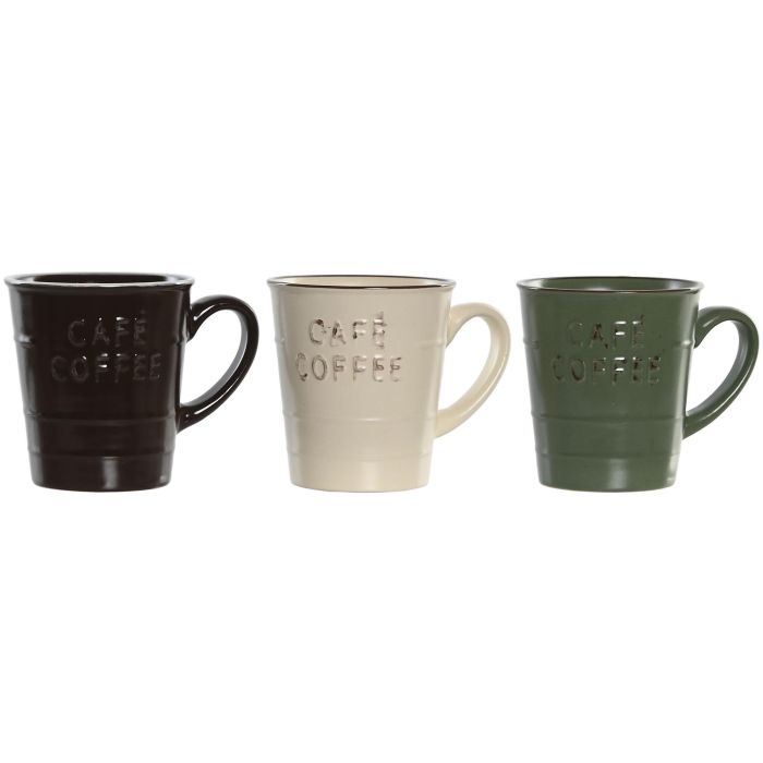 Taza Vintage DKD Home Decor Verde Marron 8 x 8.2 x 10 cm (12 Unidades) Taza Vintage DKD Home Decor Verde Marron 8 x 8.2 x 10 cm (12 Unidades)