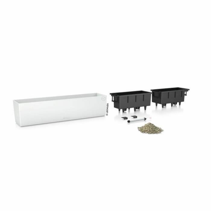 Lechuza LEC4008789156808 Jardinera Balconera Color 80 Kit Completo Blanco 12 Litros 2