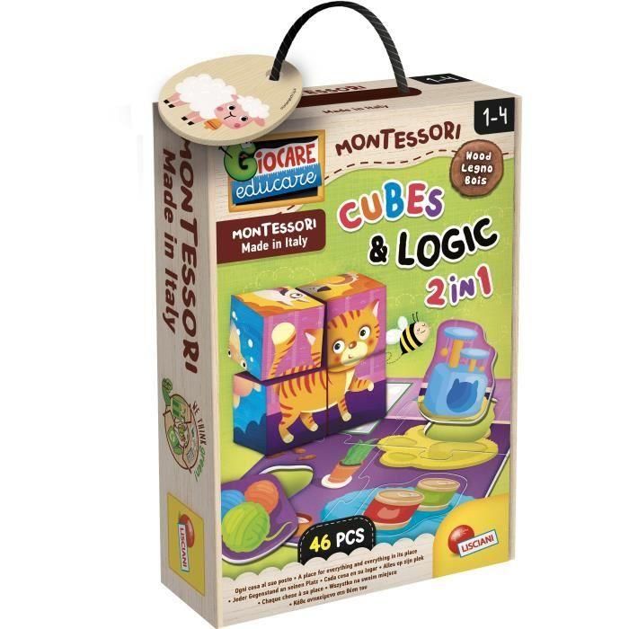 Juego de madera para animales y lógica - LISCIANI - Destreza y observación Juego de madera para animales y lógica - LISCIANI - Destreza y observación