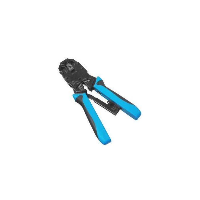 WP European Cabling Solution Crimpadora Profesional WPC-TLA-003 para RJ11, RJ12, RJ45 con trinquete, corta y pela cables