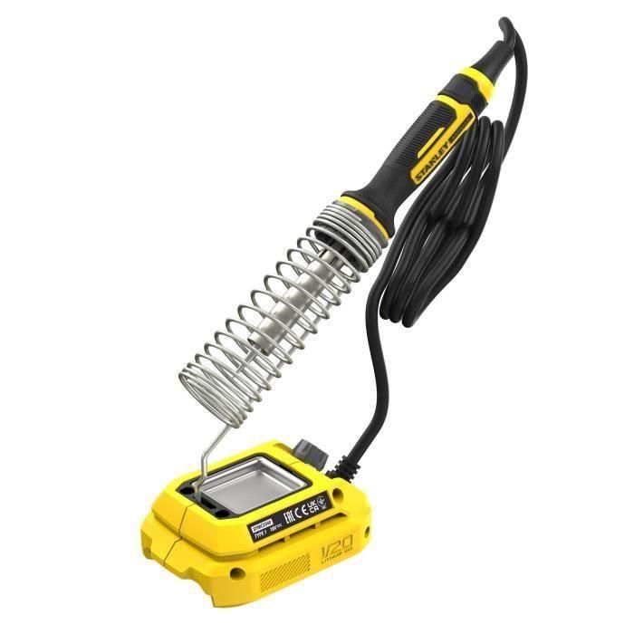 Soldador - 18 V - 204 °C a 484 °C - Rango V20 - STANLEY FATMAX, SFMCE040B-XJ Soldador - 18 V - 204 °C a 484 °C - Rango V20 - STANLEY FATMAX, SFMCE040B-XJ